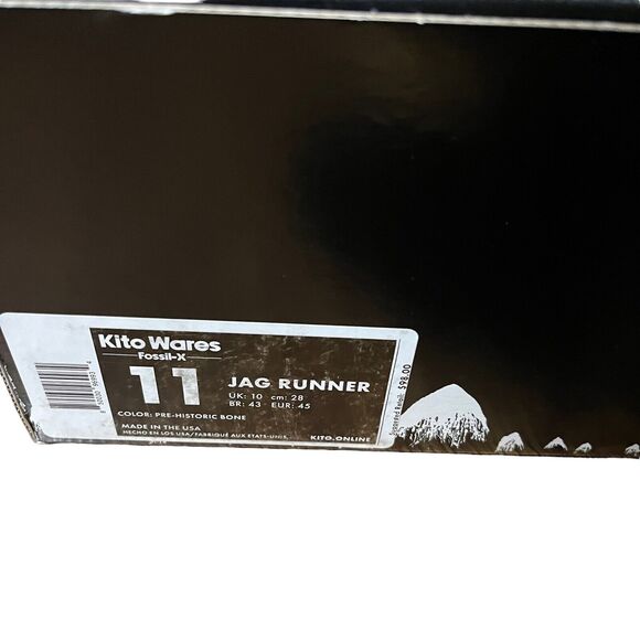 Kito Wares Jag Runner Fossil X Size 11 Men UK 10 EU 45 Prehistoric Bone White main image 10